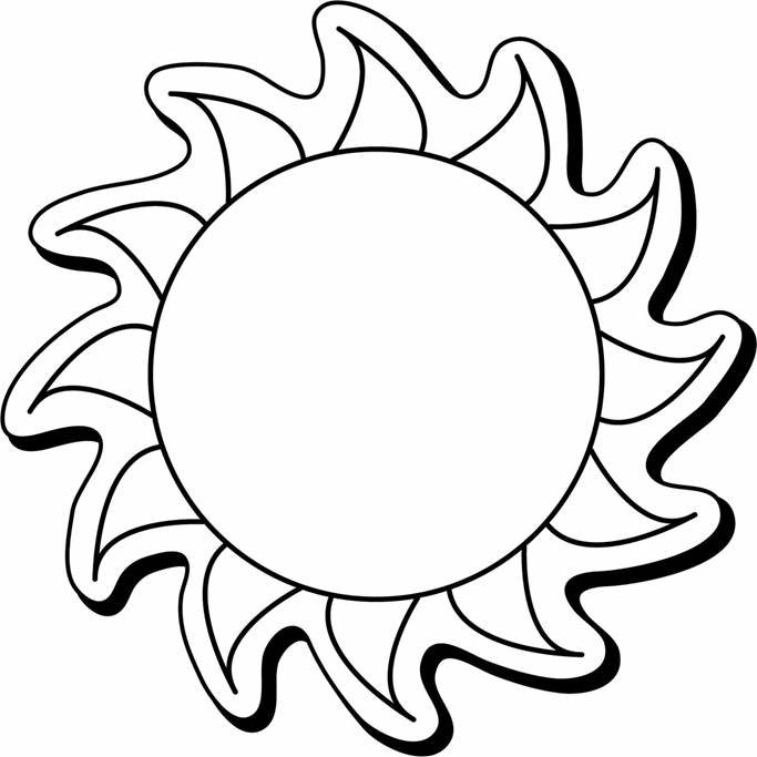 Контурное изображение солнца