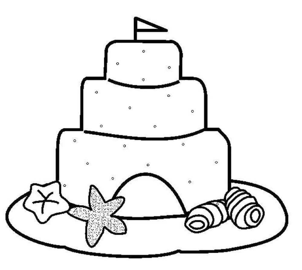 Свадебный торт нарисованный