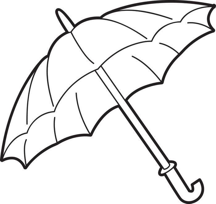 Зонтик раскраска для малышей