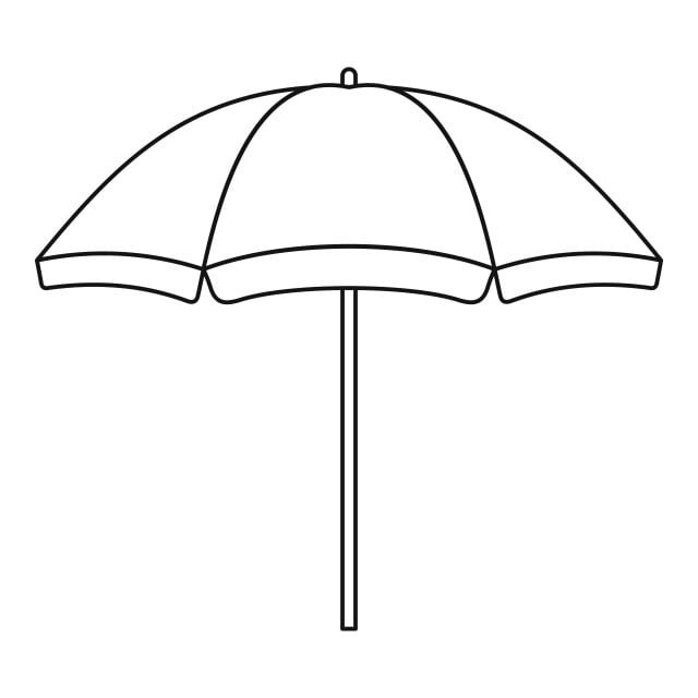 Зонтик контур рис