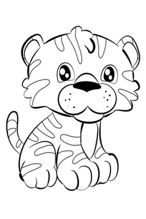 Трафарет тигра для рисования детям