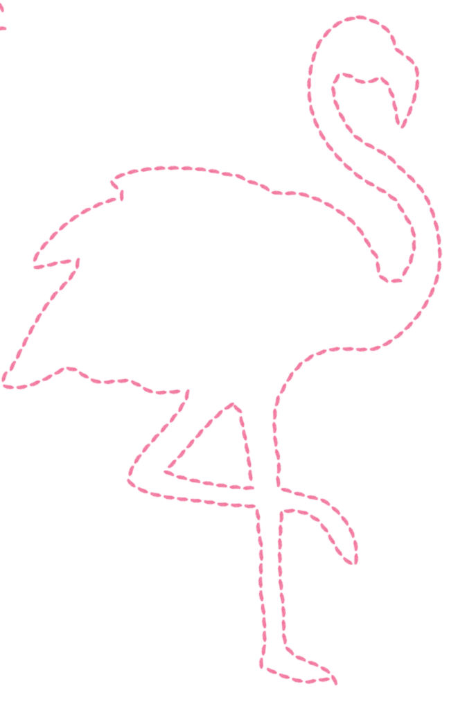Розовый Фламинго трафарет