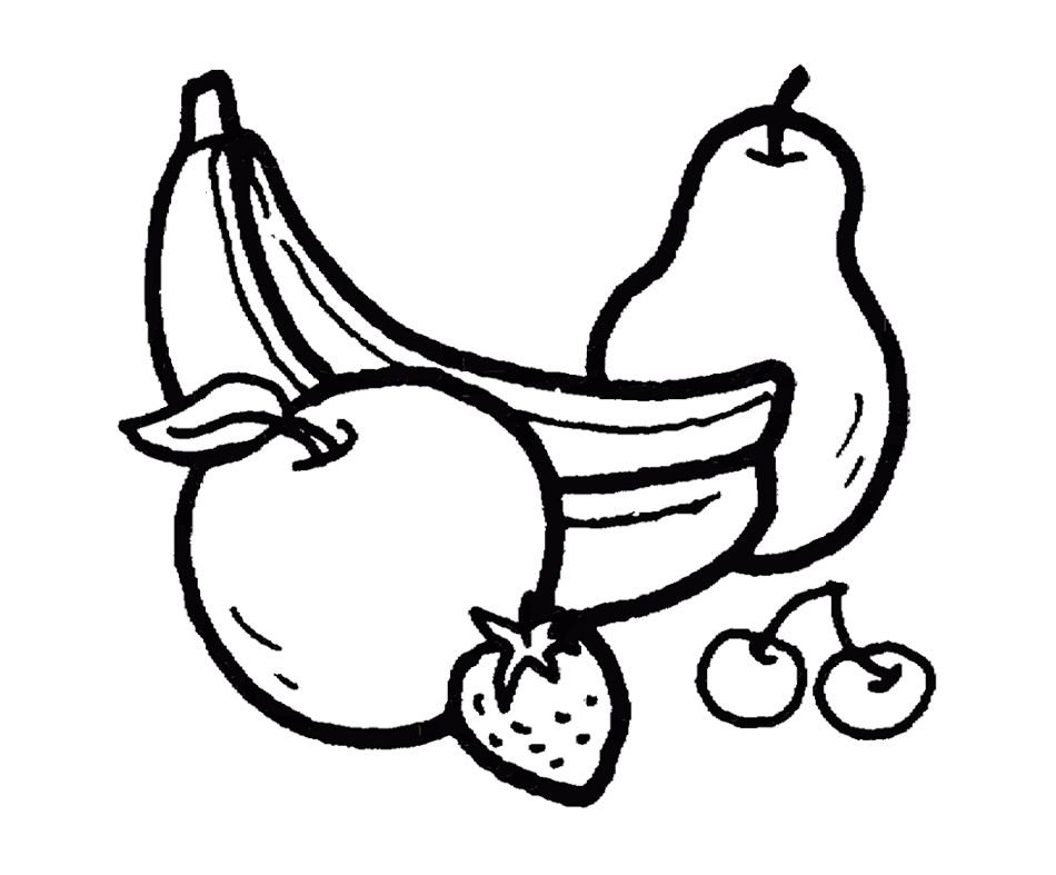 Трафарет натюрморта с фруктами