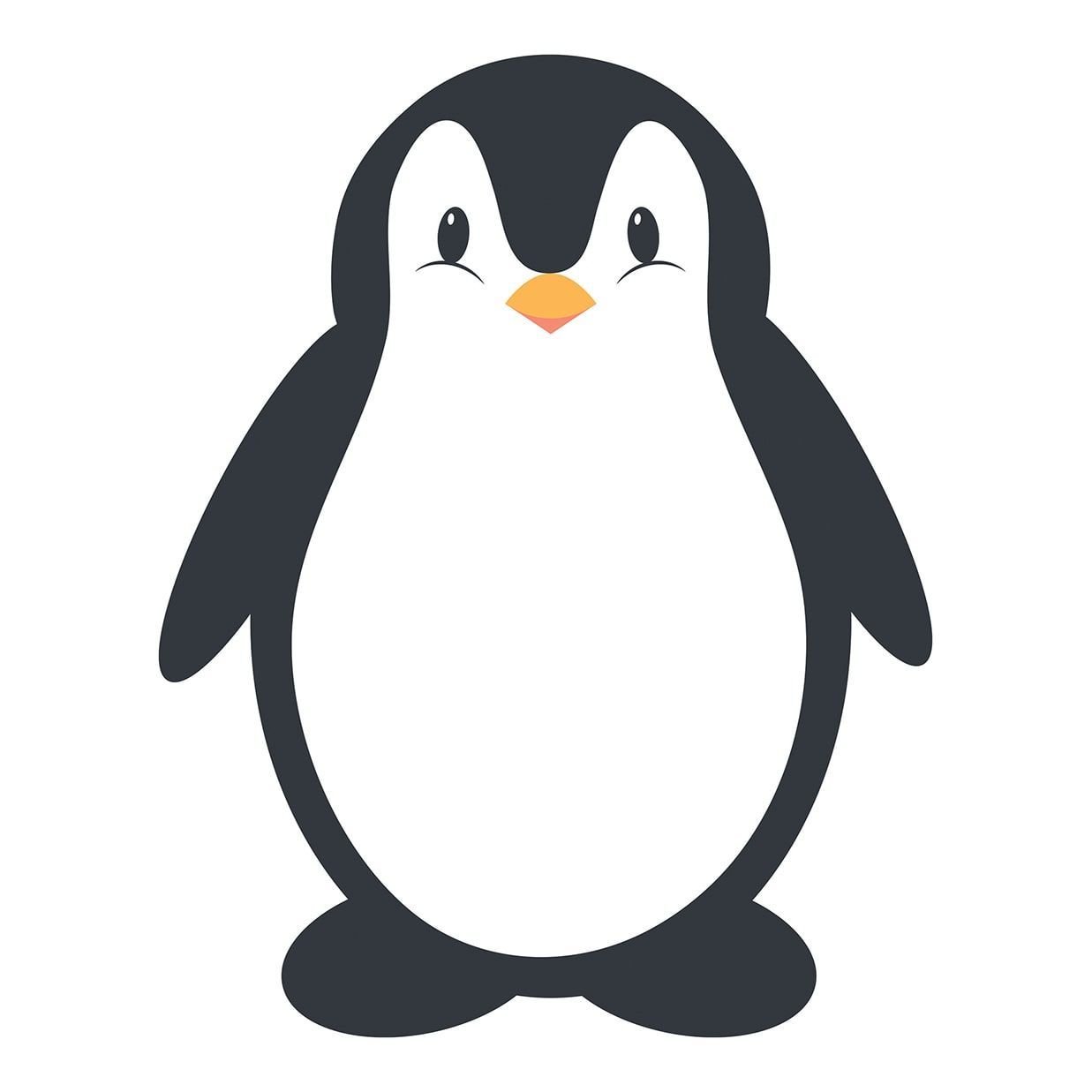 Пингвин раскраска для детей