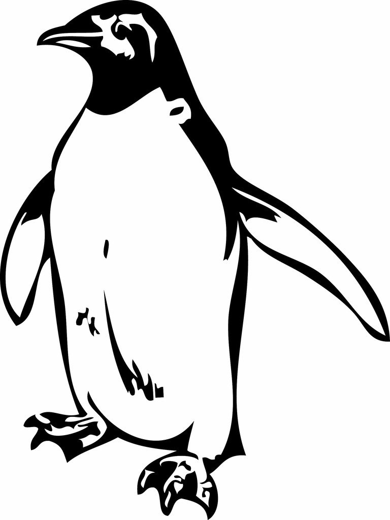 Пингвин контур