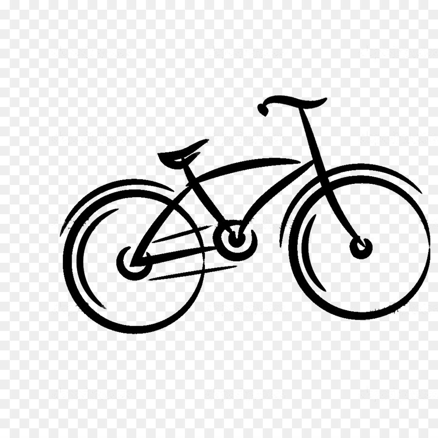 Спортивный велосипед контурный рисунок