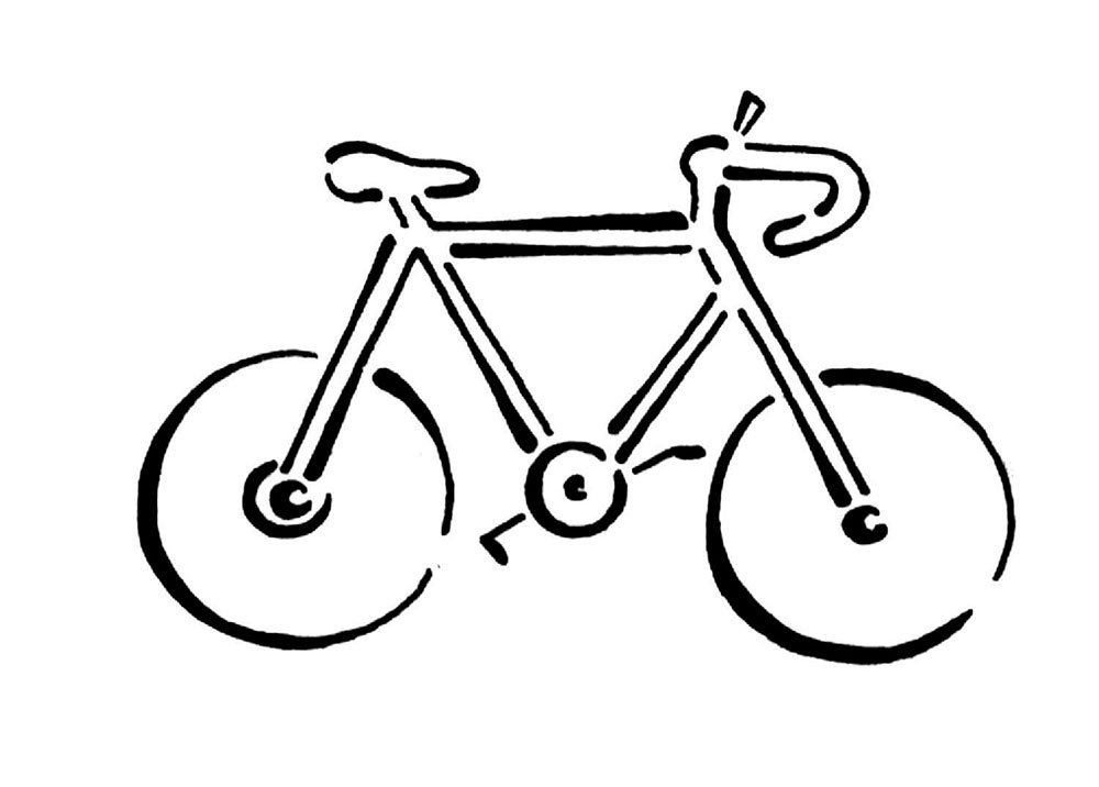 Контурное изображение велосипеда