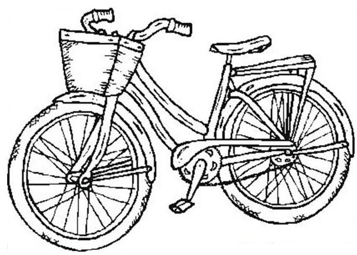 Контурное изображение велосипеда
