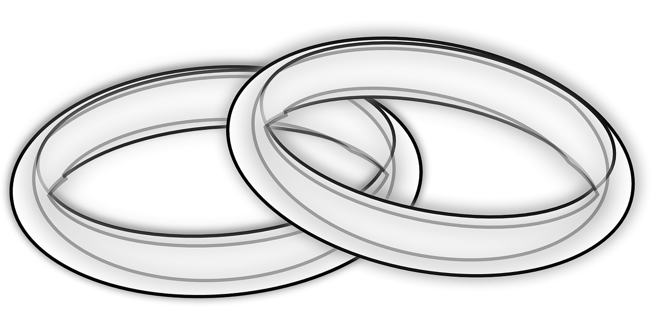 Обручальные кольца нарисованные