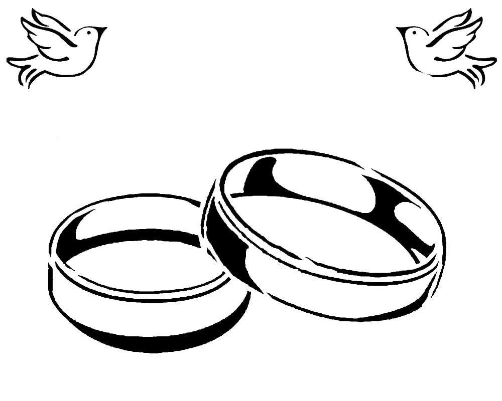 Обручальные кольца раскраска