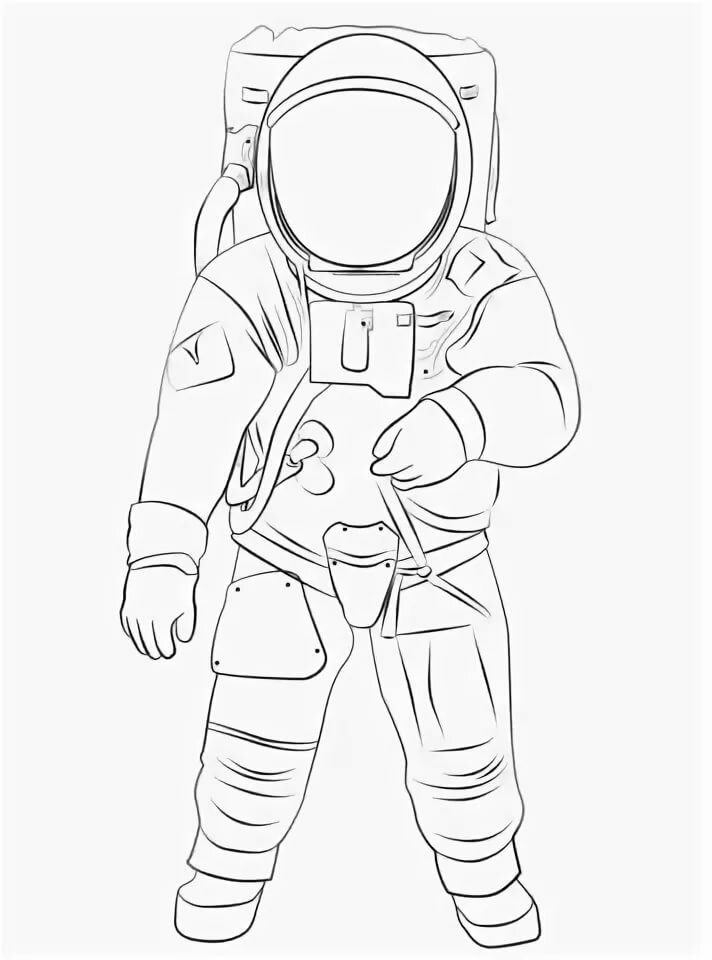Космонавт для срисовки