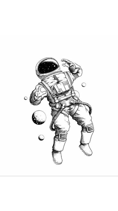 Рисование Космонавта в скафандре