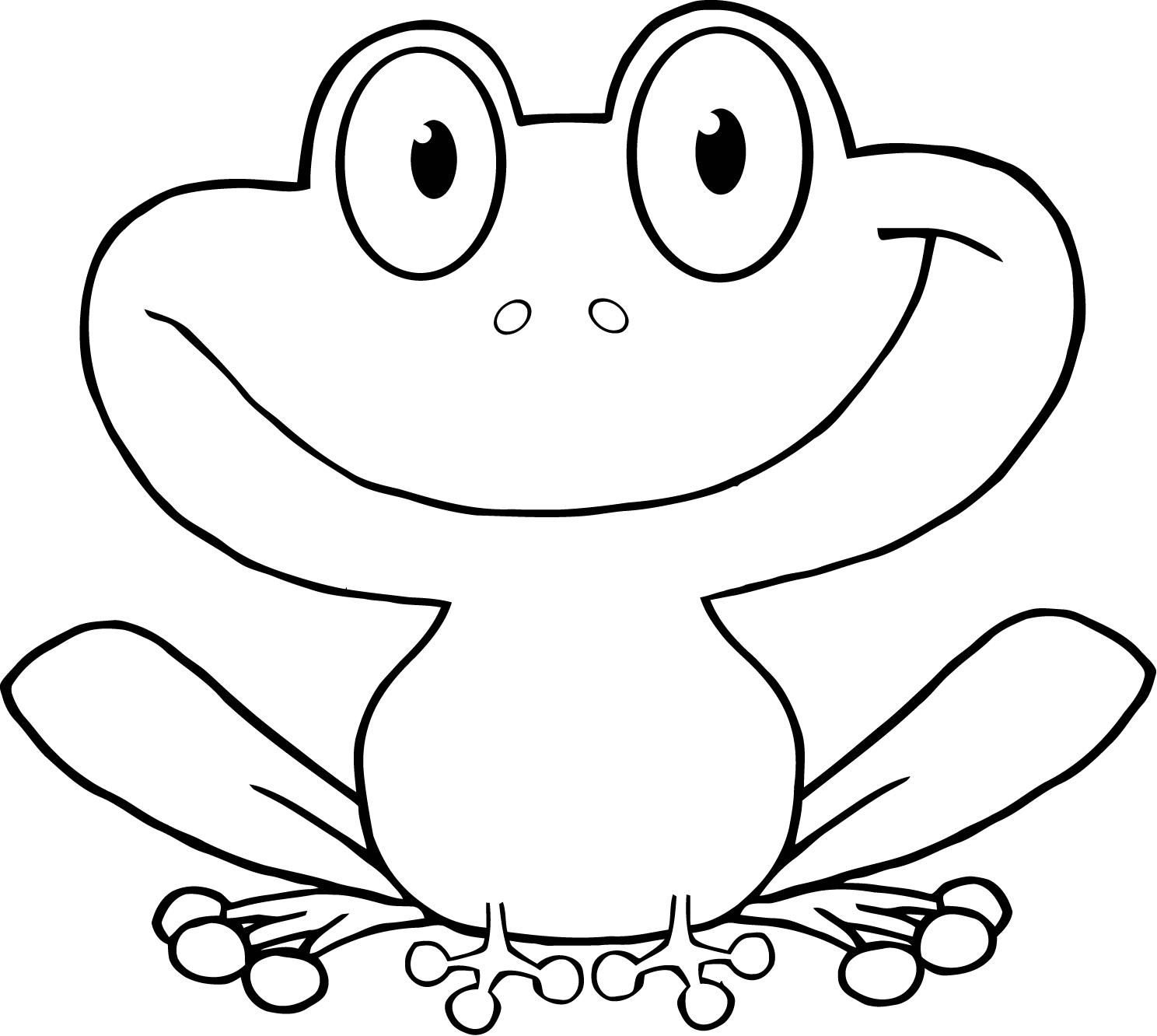 Картинки для раскрашивания лягушка для детей