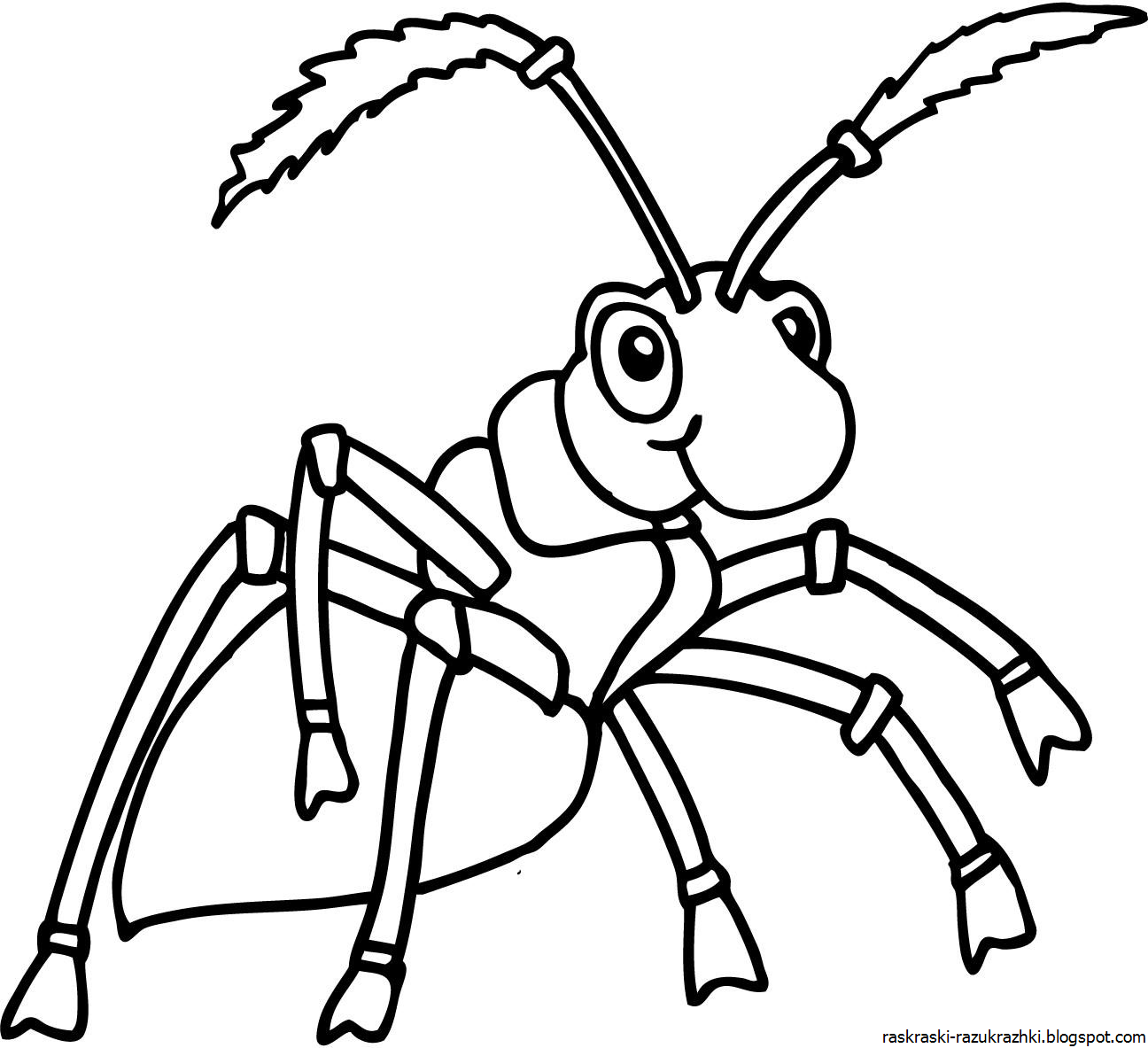 Трафарет муравья для рисования