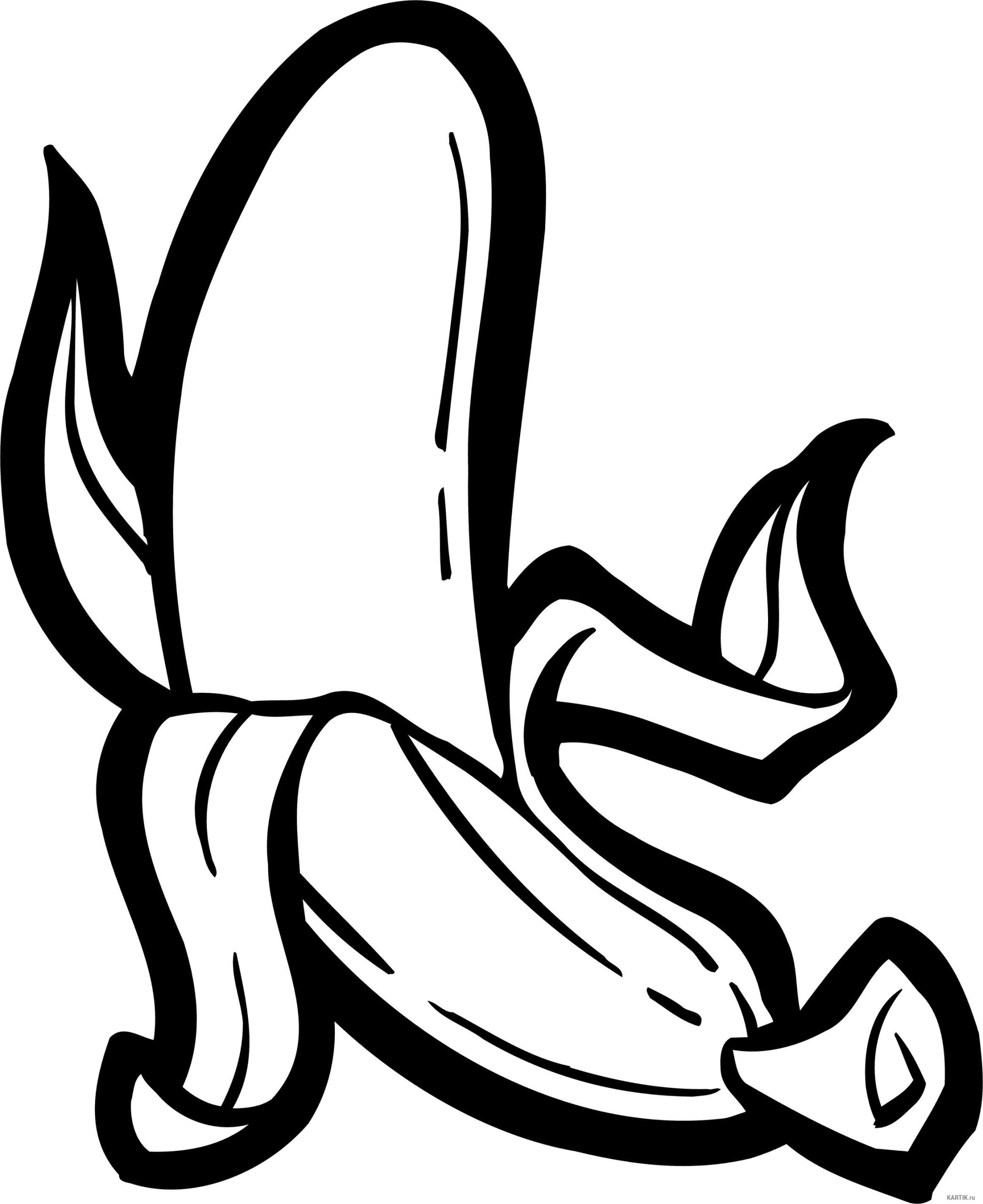 Банан для раскрашивания