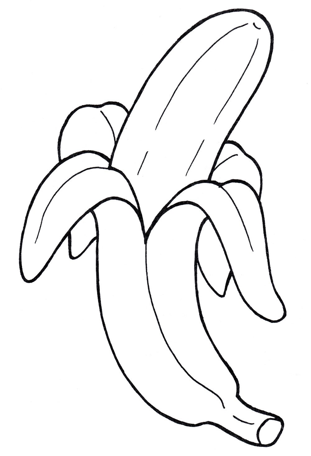 Контур фрукты банан