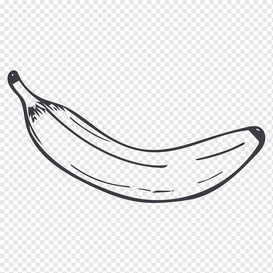 Банан черно белый