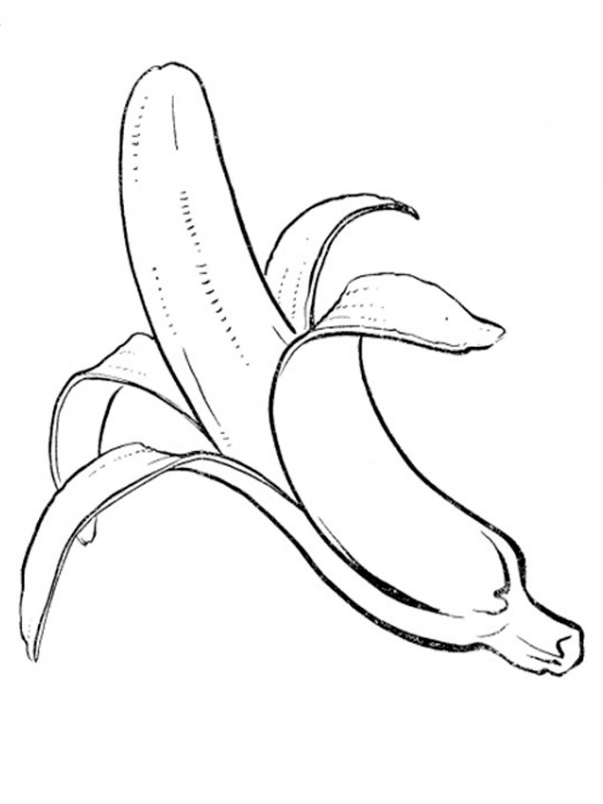 Банан шаблон для печати