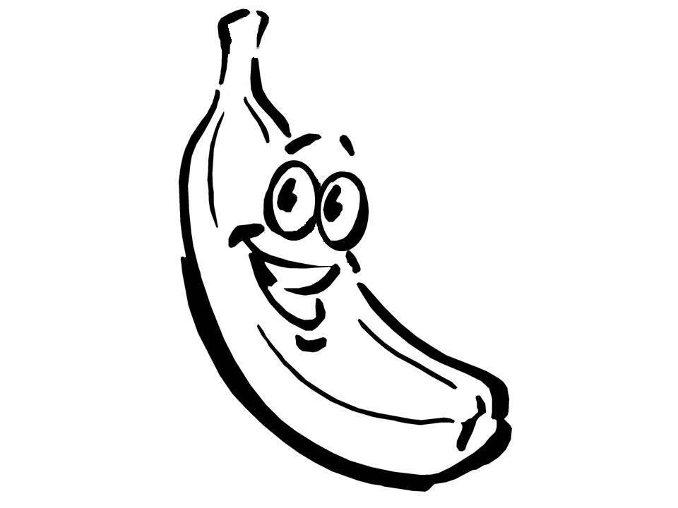 Банан раскраска для детей