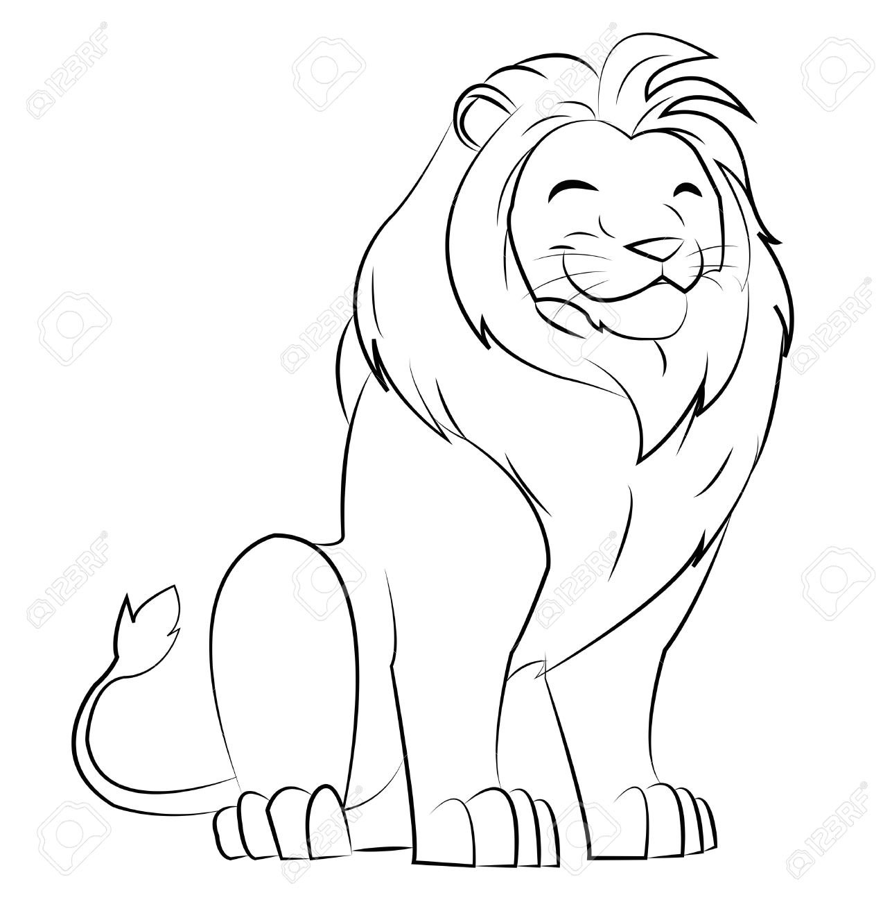 Рисунки Льва для срисовки легкие