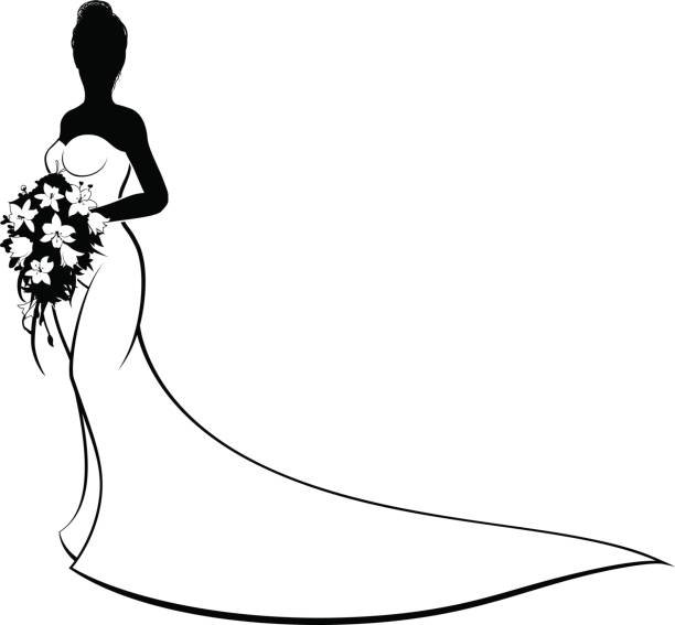 Платье невесты контур