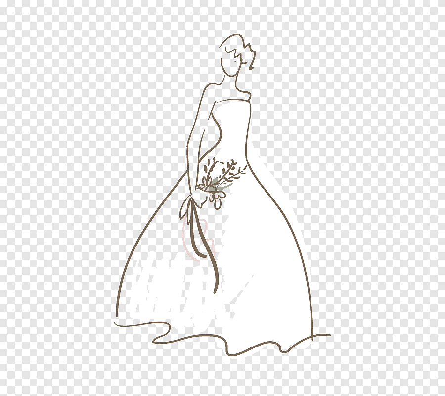 Свадебное платье вектор