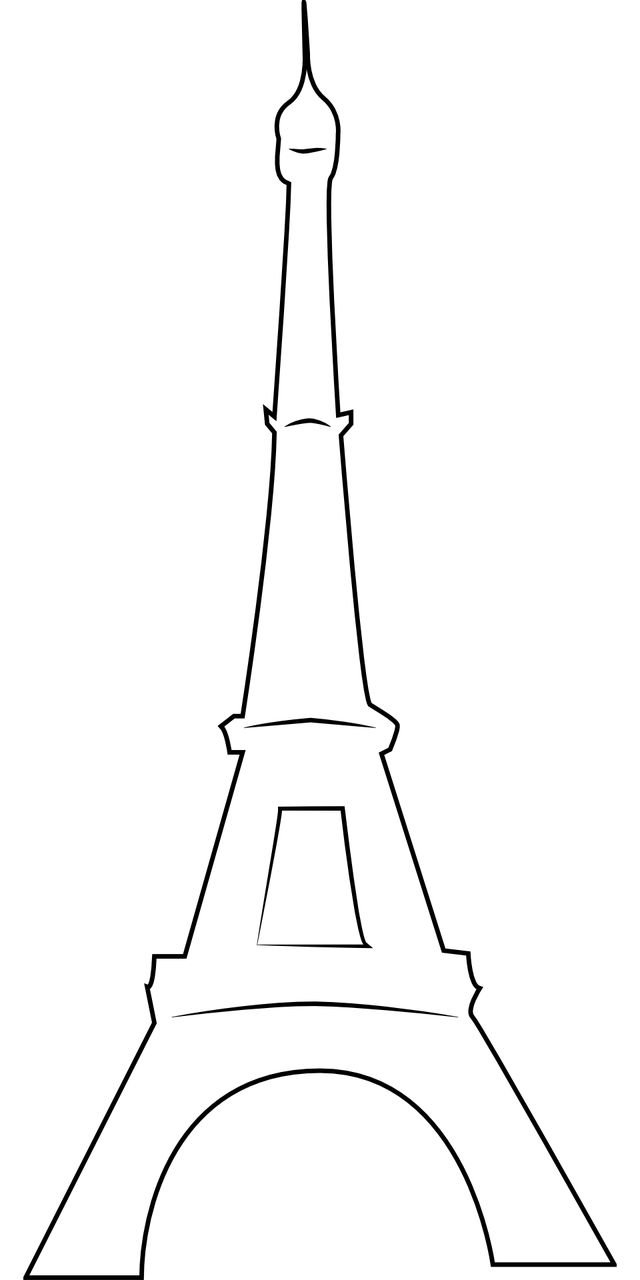 Эйфелева башня рисунок для детей