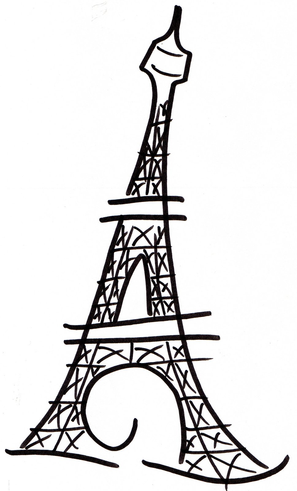 Раскраски Париж эльфивая башня