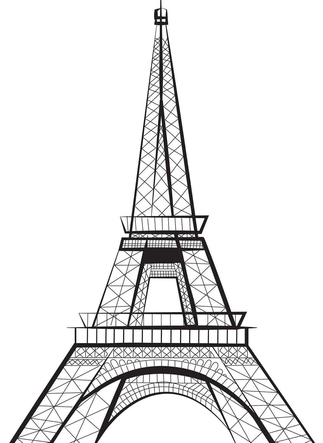 Эльфелевая башня Париж рисунок