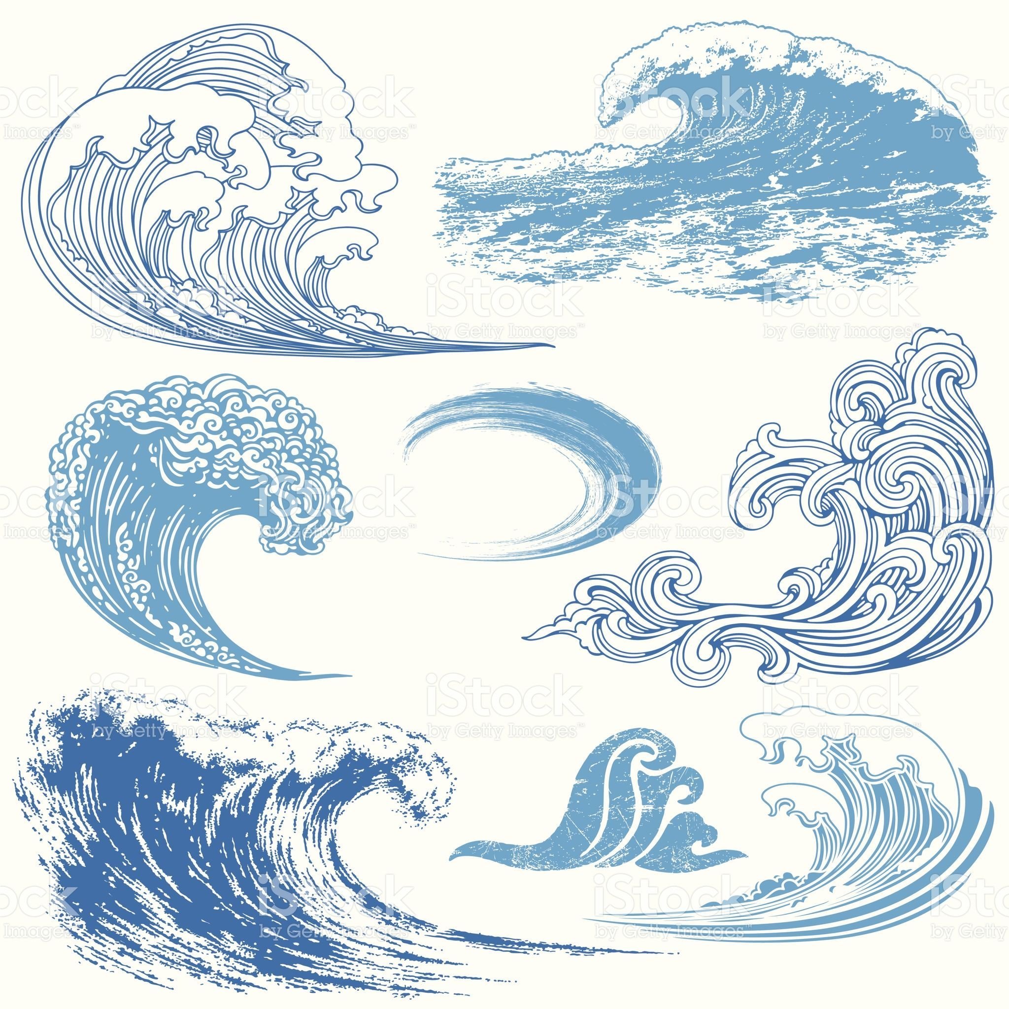 Стилизованные морские волны