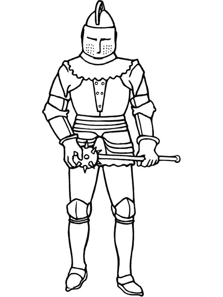 Изображение средневекового рыцаря в доспехах