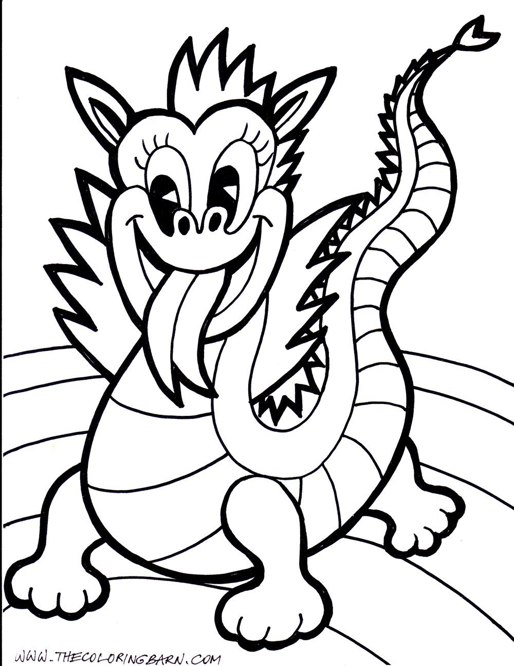 Контурное изображение дракона