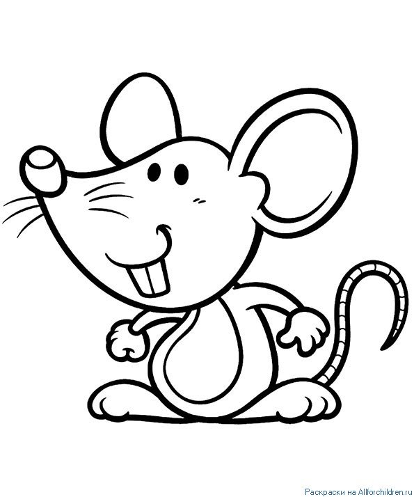 Мышка иллюстрация контурная
