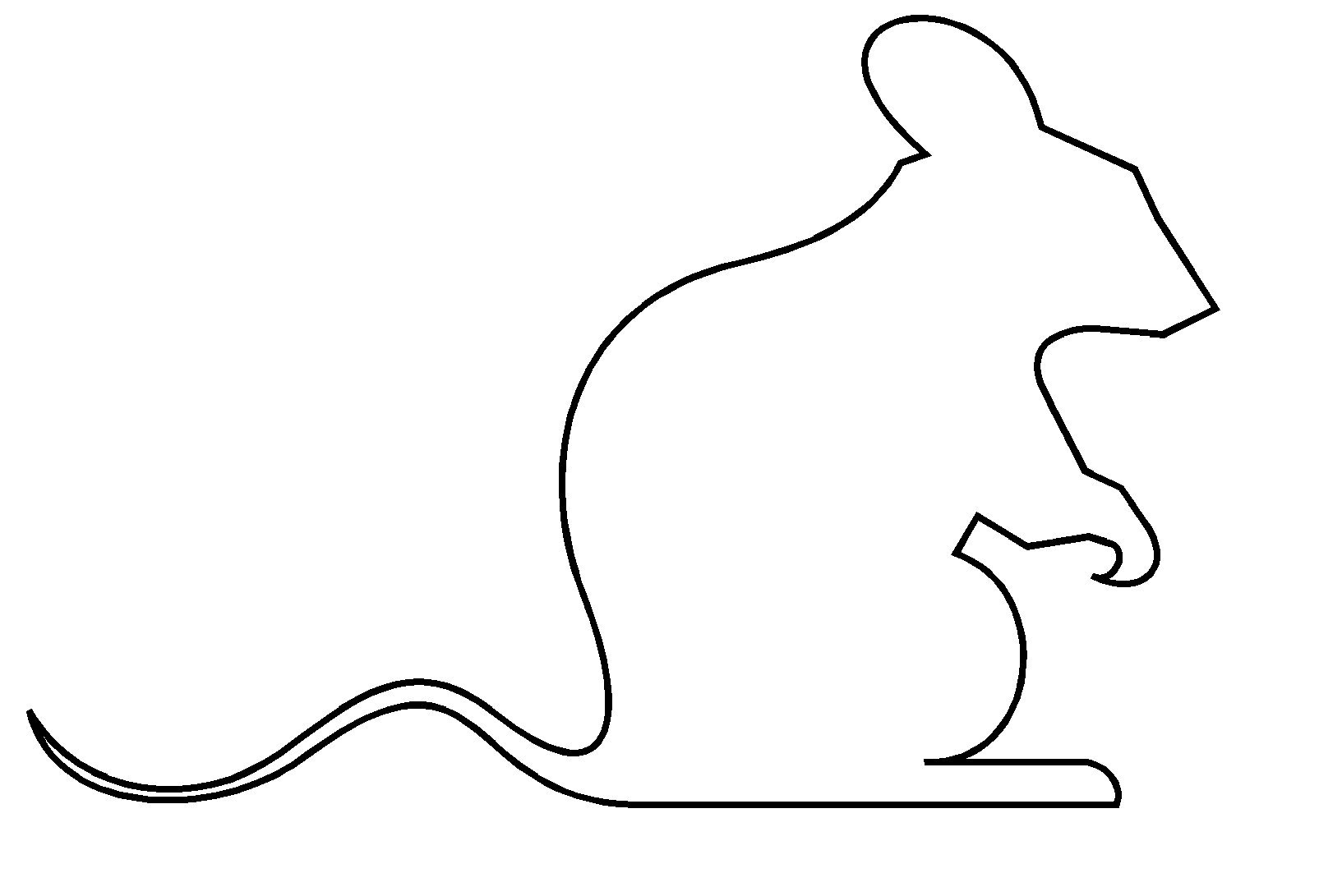 Трафарет мышки для детей