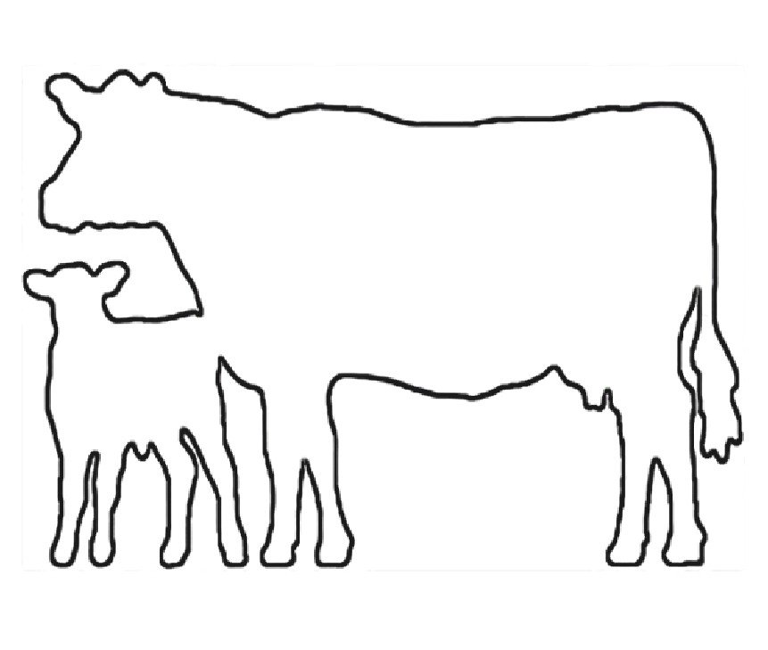 Трафарет коровы для вырезания