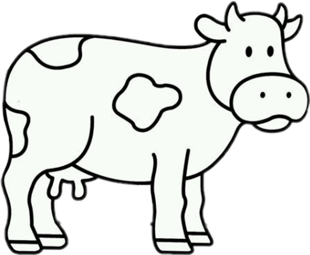 Корова раскраска для детей 2-3 лет