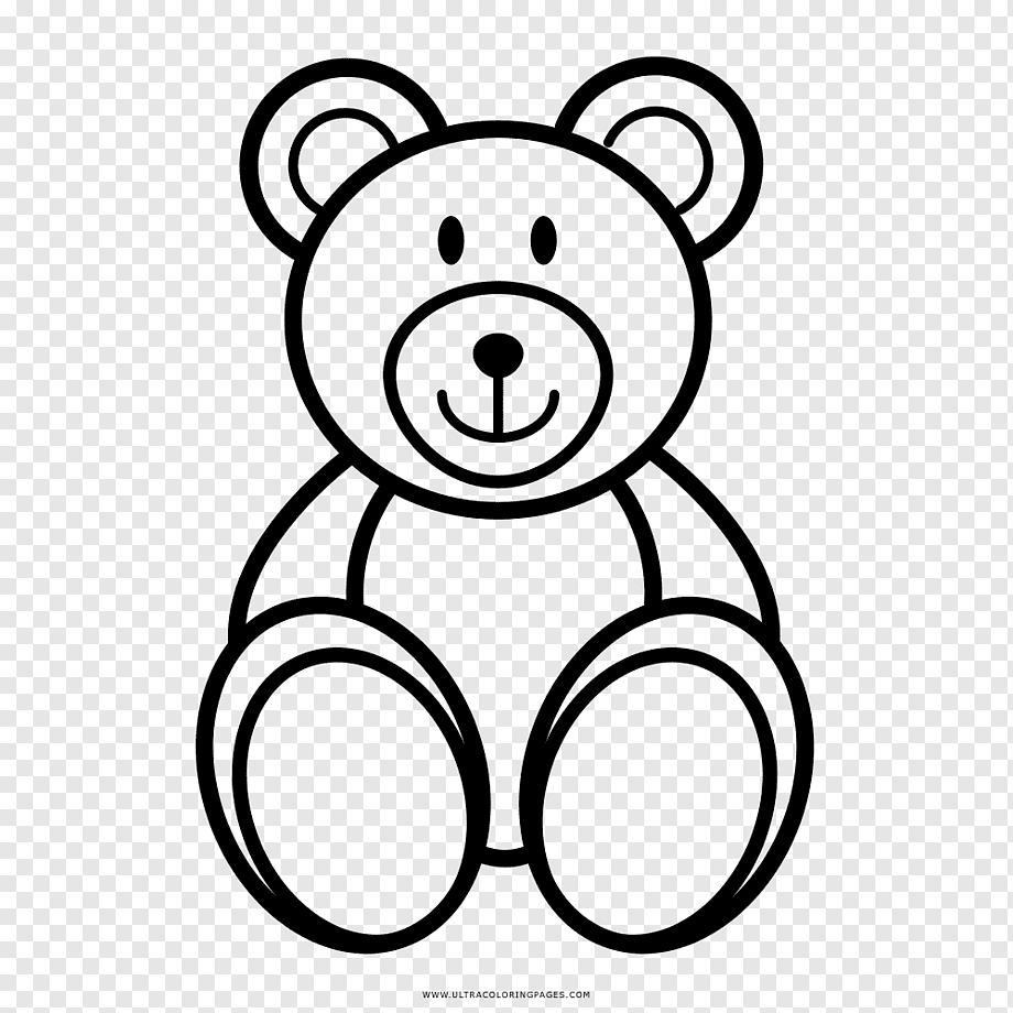 Медвежонок раскраска для малышей простая