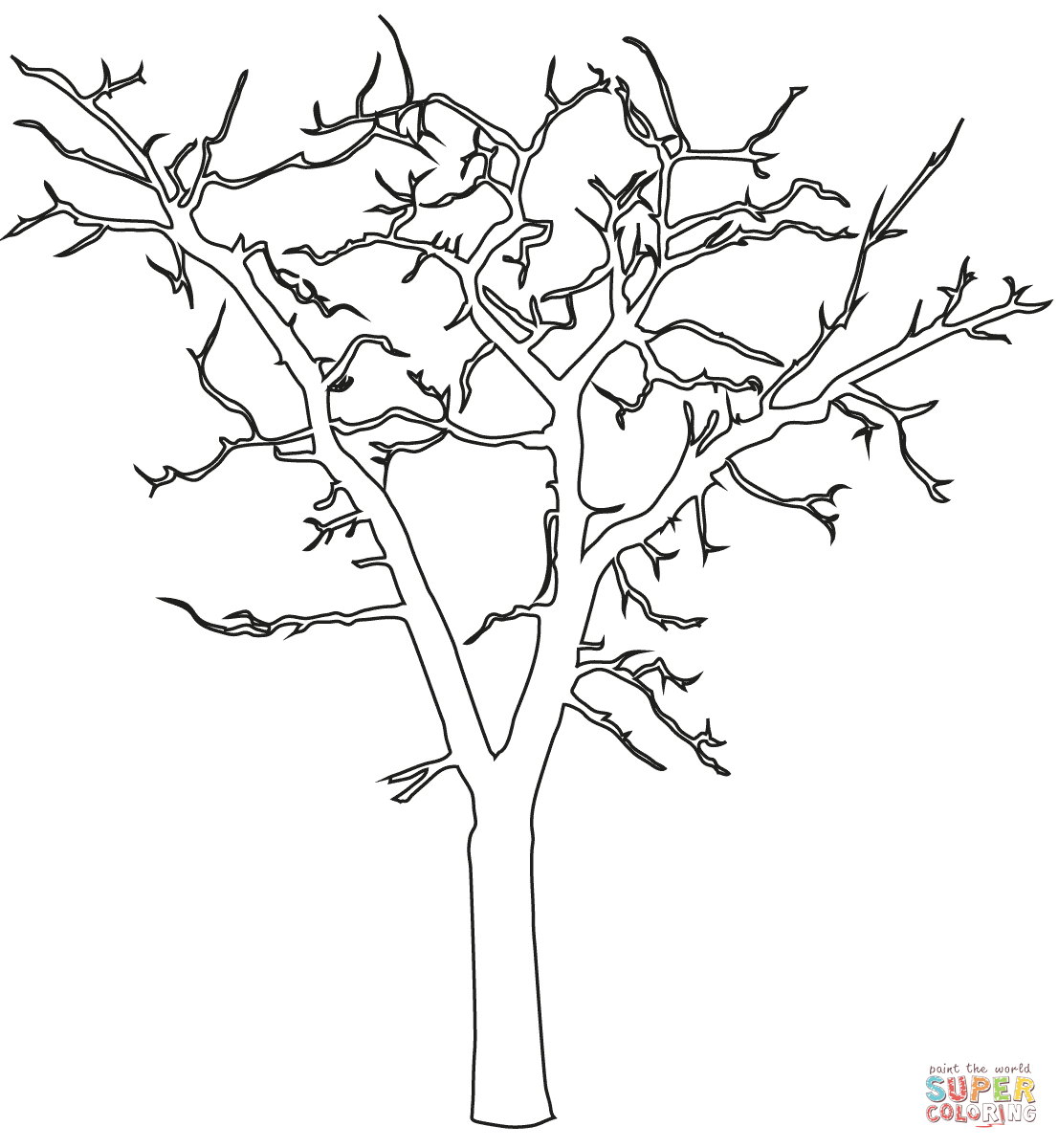 Дерево яблоня раскраска