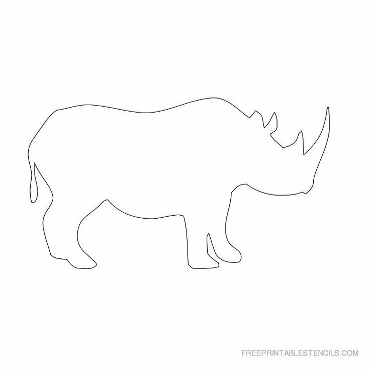 Трафарет носорога