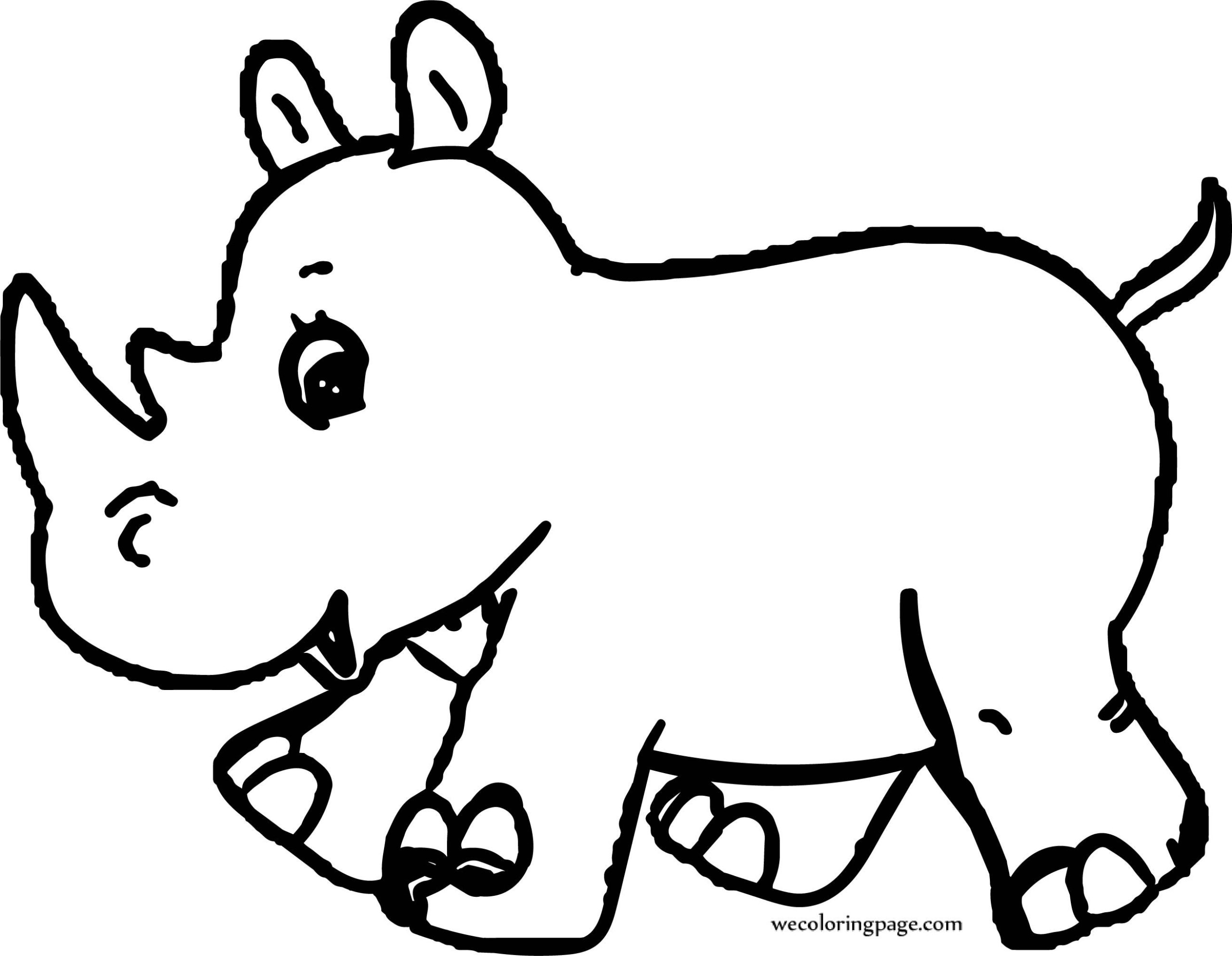Трафарета носорога для детей