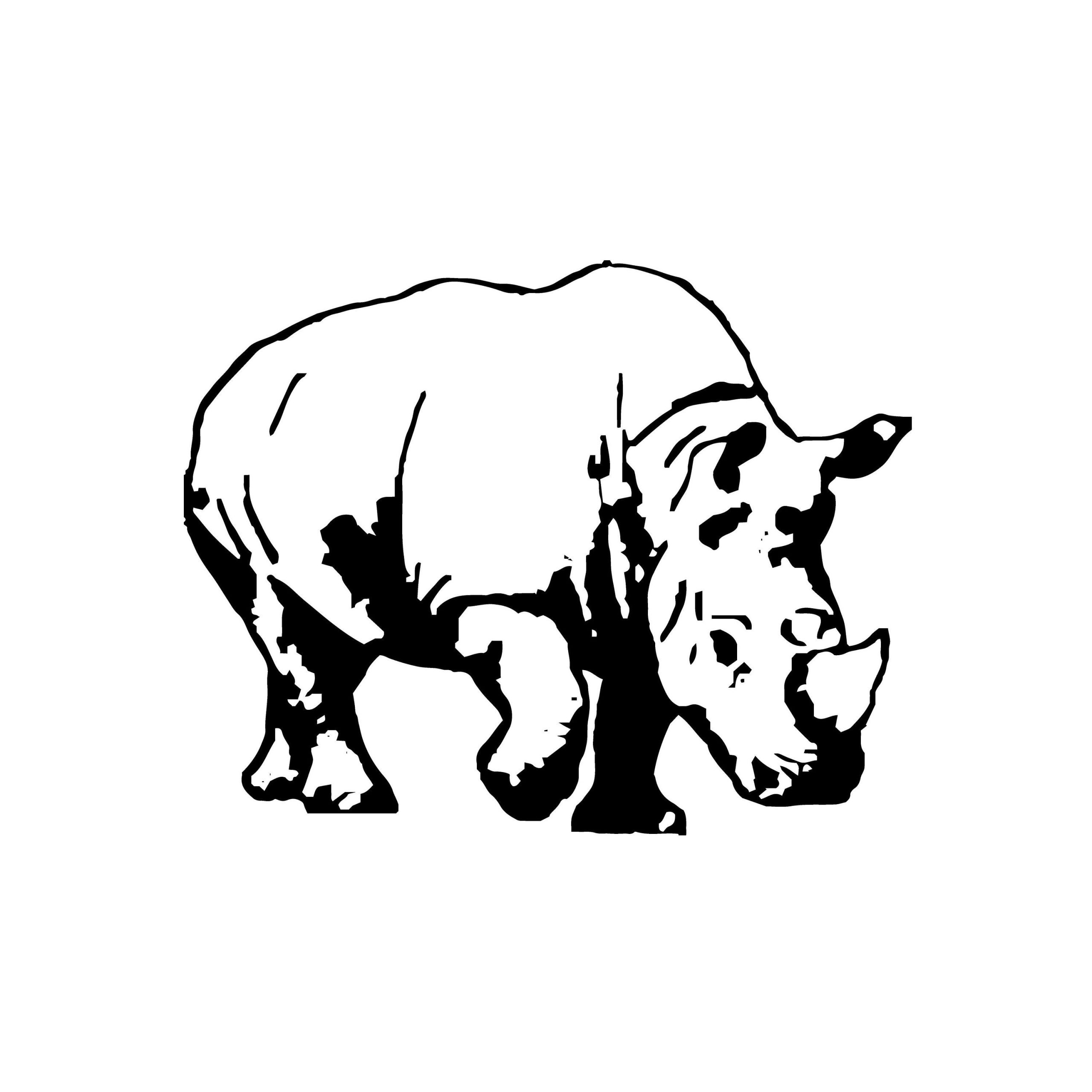 Силуэт носорога