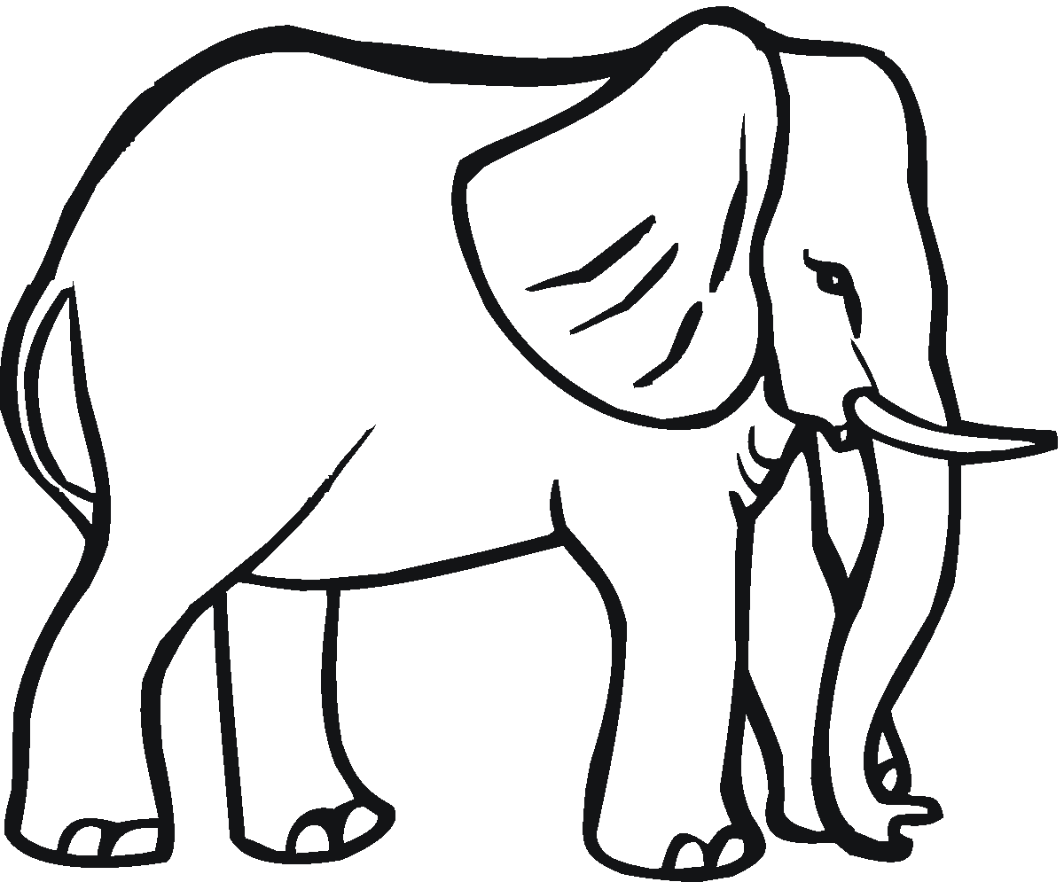 Трафарет слона
