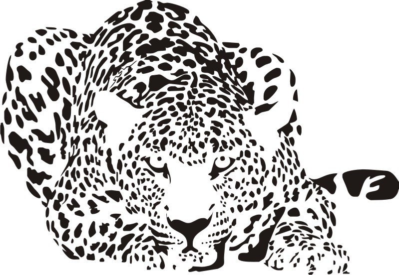 Трафарет леопарда