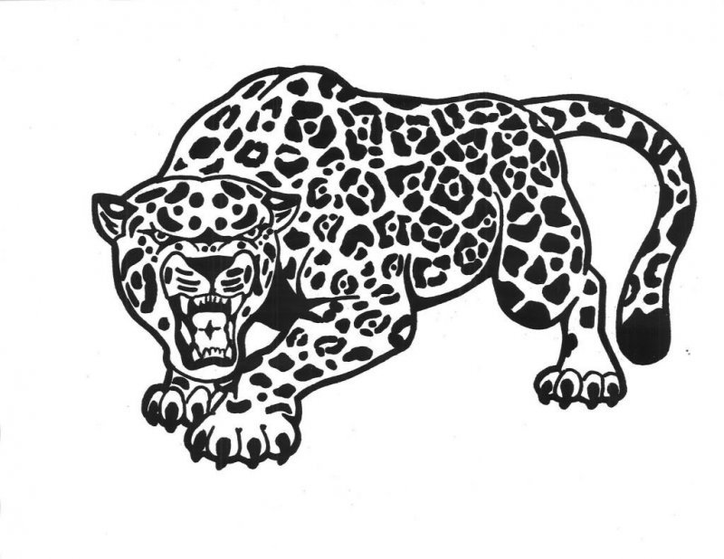 Леопард эскиз