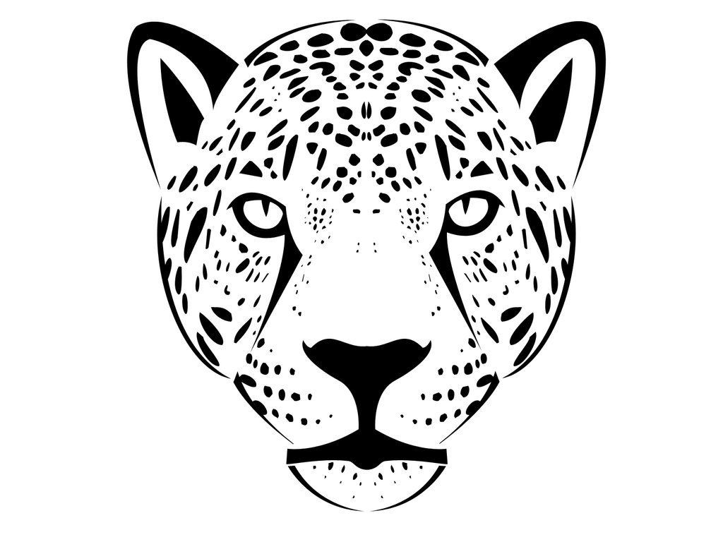 Морда гепарда для рисования