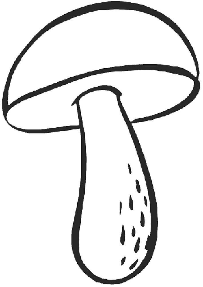 Силуэт грибов для раскрашивания