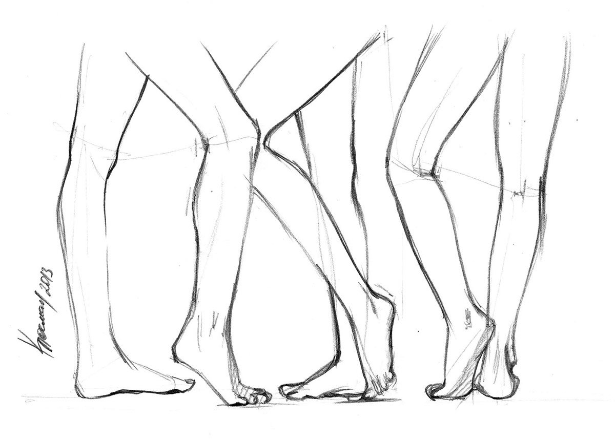 Рисование ног