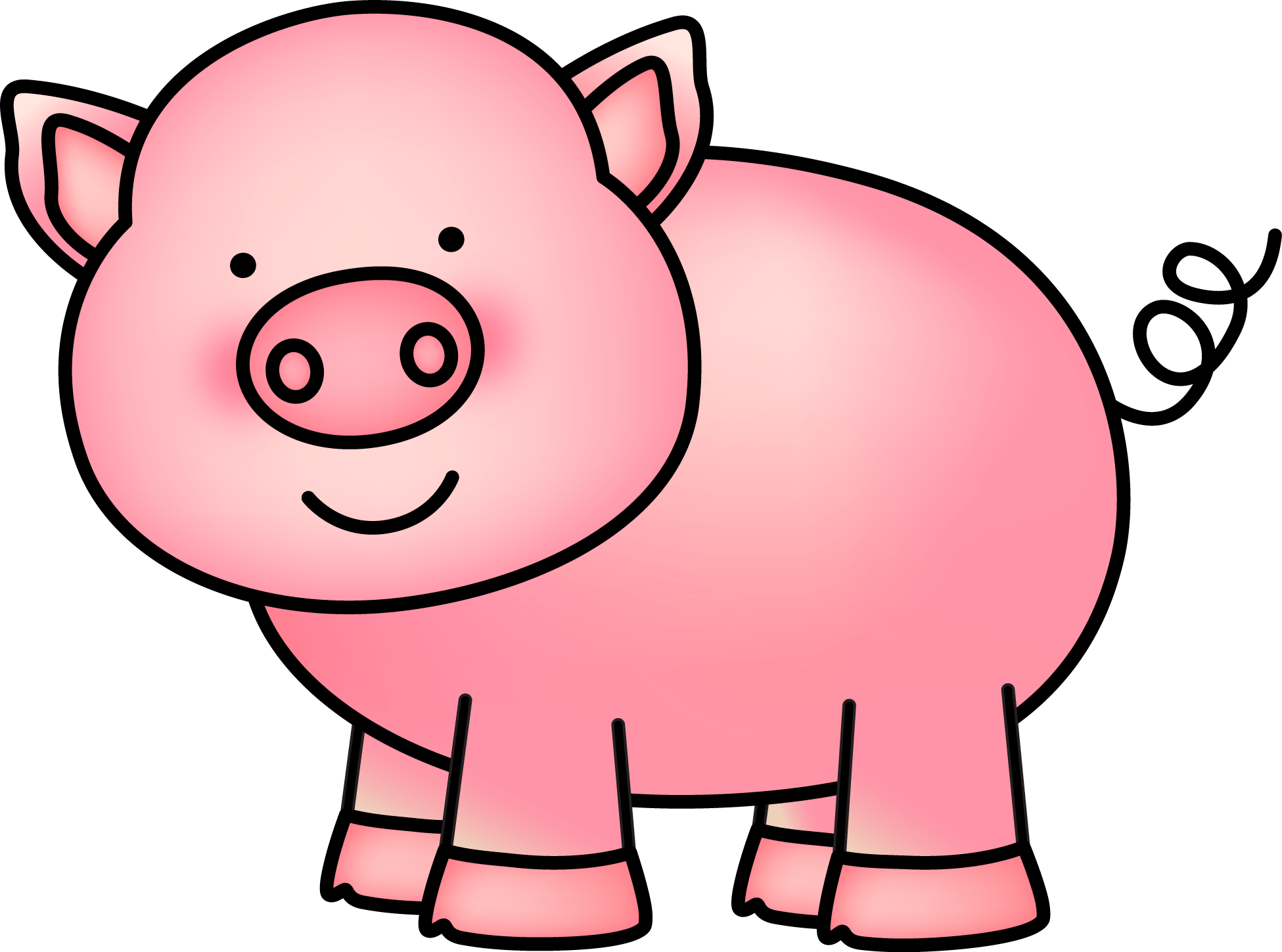 Картинка свиньи для детей цветная