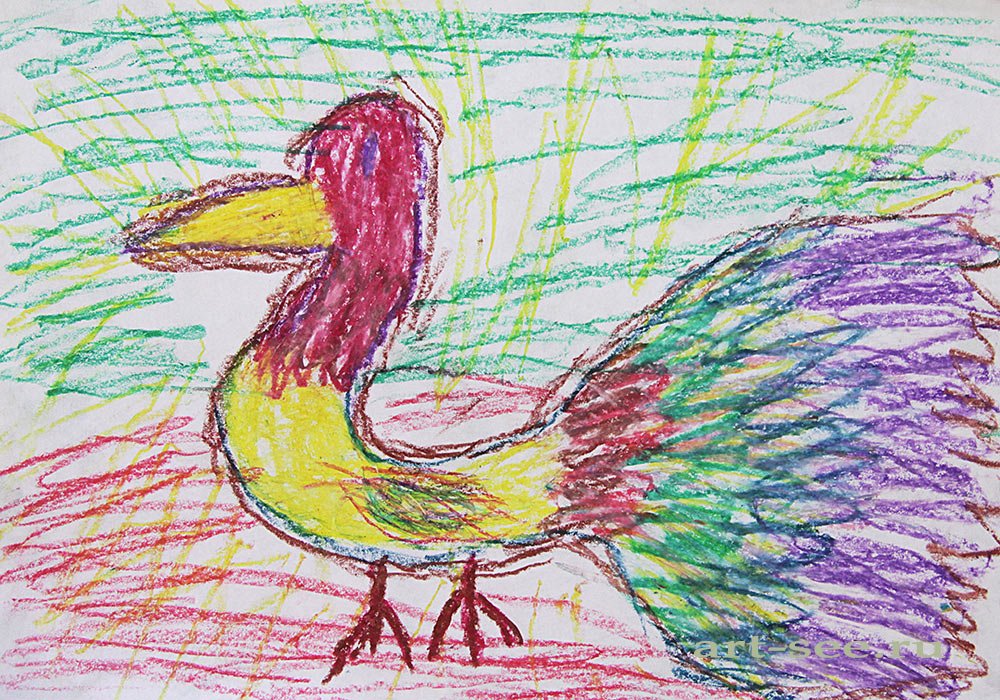 Детские рисунки Жар птицы