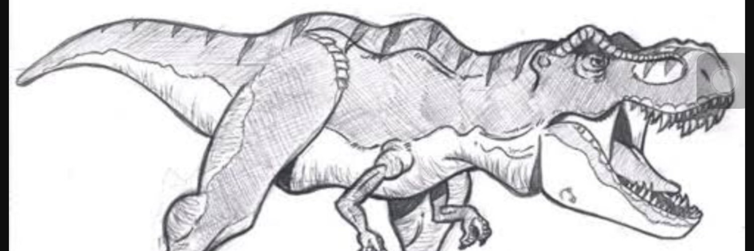 Тираннозавр карандашом